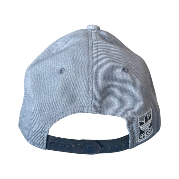 2012 Adidas Trefoil Wool Blend Snapback Cap 3D Embroidered Retro Hat Grey/Black - Picture 2 of 8